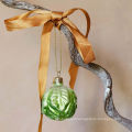 gold seaweed glass bauble for Christmas tree decoration